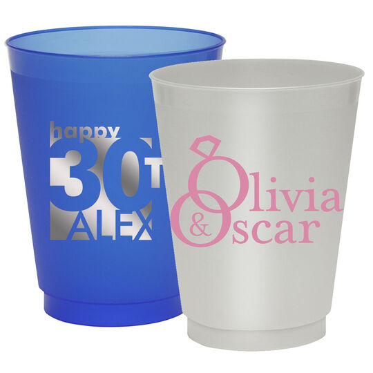 Custom Colored Shatterproof Cups with Your 1-Color Artwork